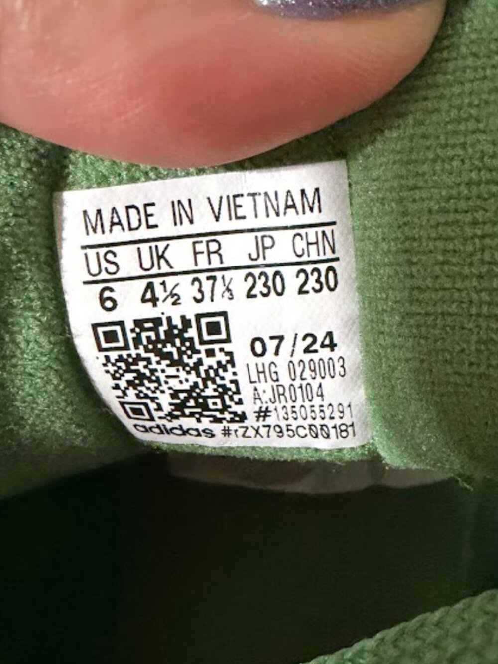 Adidas Campus 00s Green Suede Sneakers Men’s Size 6 Gum Sole Classic - Picture 5 of 8